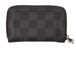 Louis Vuitton Zippy Coin Purse, Canvas, Damier Graphite, MI4166, DB/B, 2*